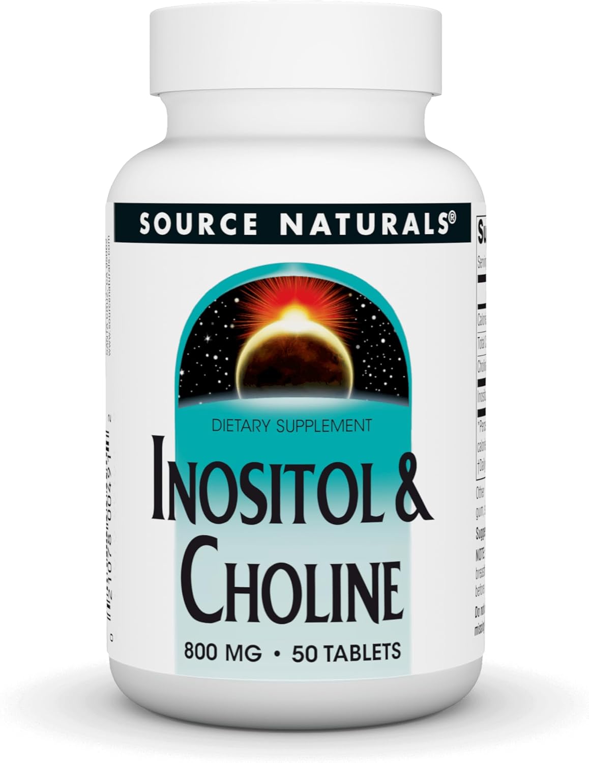 Inositol & Colina Source Naturals 800 mg, 50 tablet