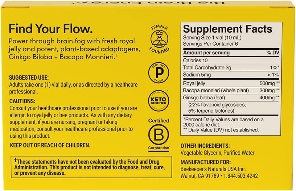 Suplemento Natural para la Nootropic Cerebro & Ginkgo Biloba