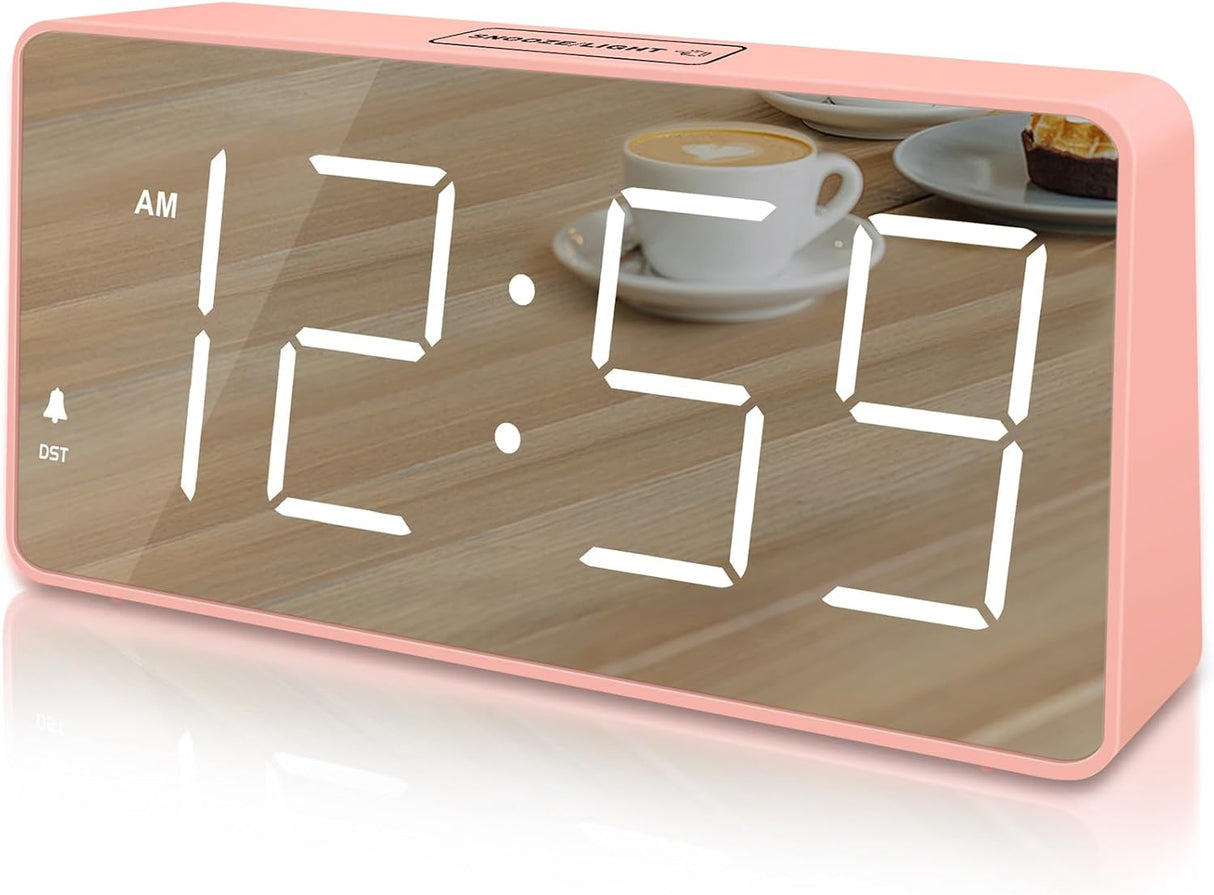 Reloj Digital Despertador con Respaldo de Batería y Números Grandes