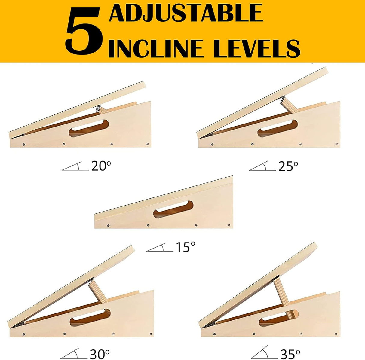 Tablero de inclinación profesional, ajustable, estiramiento de pantorrillas