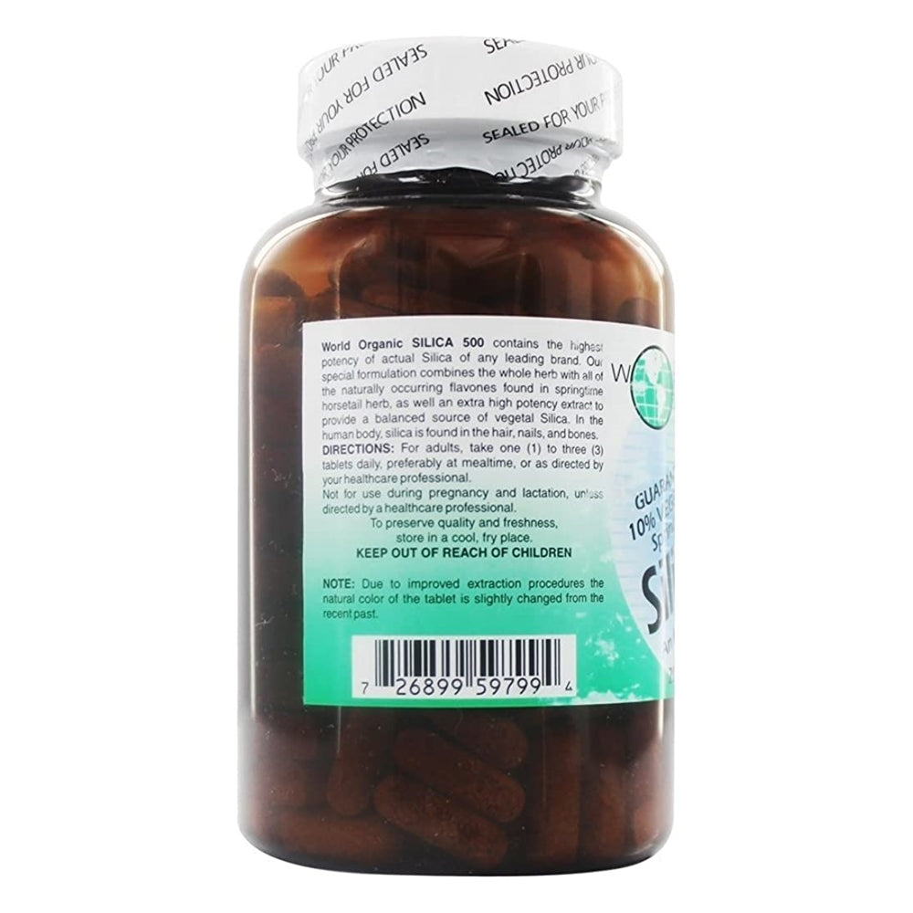 Suplementos Alimenticio Organic Silica 500 Tabletas