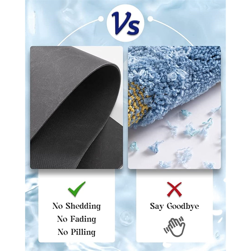 Tapete de baño, antideslizante, súper absorbente, Gris