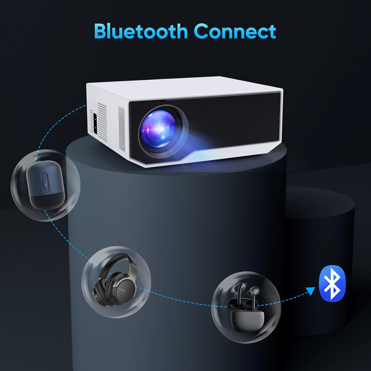 Proyector Mini 16000 Lumens Full HD WiFi Bluetooth Portátil
