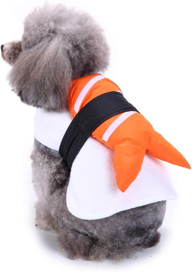 Disfraz de sushi para perro, disfraz de mascota de Halloween, divertido disfraz de perro de comida de Halloween, vestido de moda para cachorros, perros pequeños, medianos y grandes, accesorios para fotos