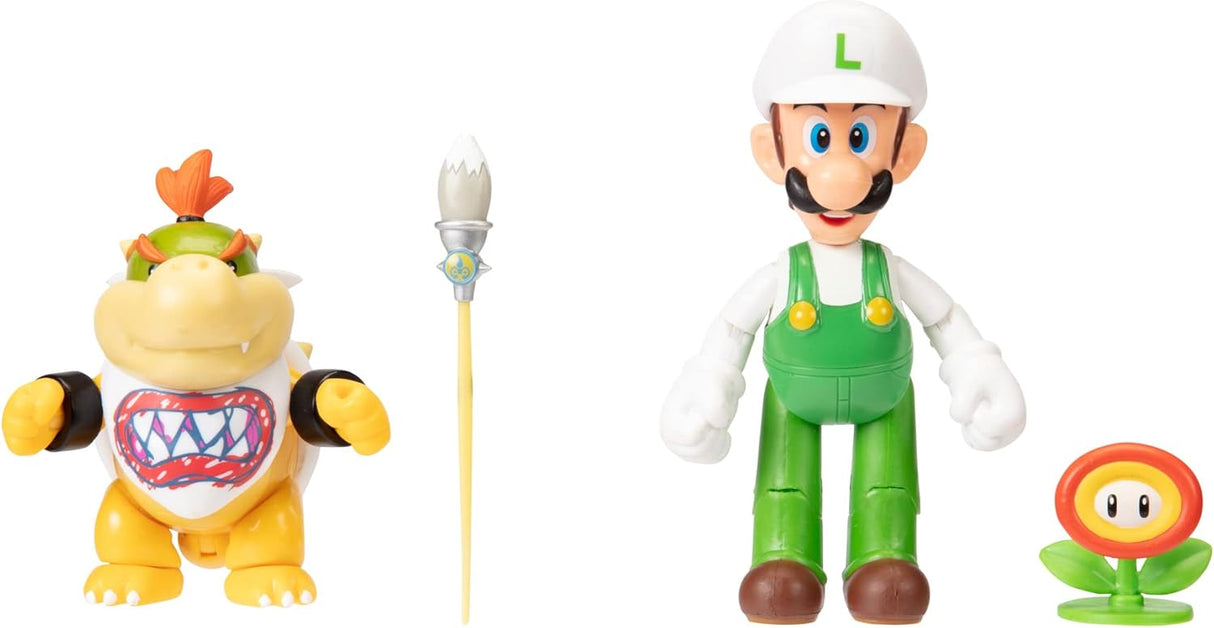 Figuras de acción Super Mario: Fire Luigi y Bowser Jr. 4