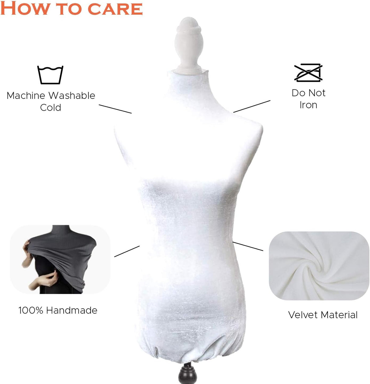 Funda de Maniquí NAVAdeal, 100% hecha a mano, suave y elástica