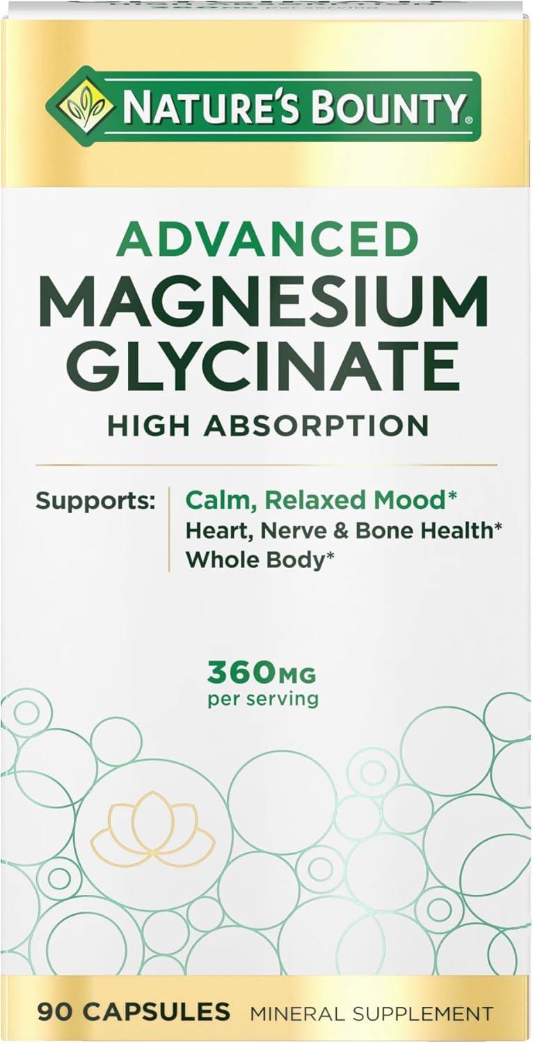 Suplemento Calm Magnesio Glicinato Nature's Bounty 90 cápsulas