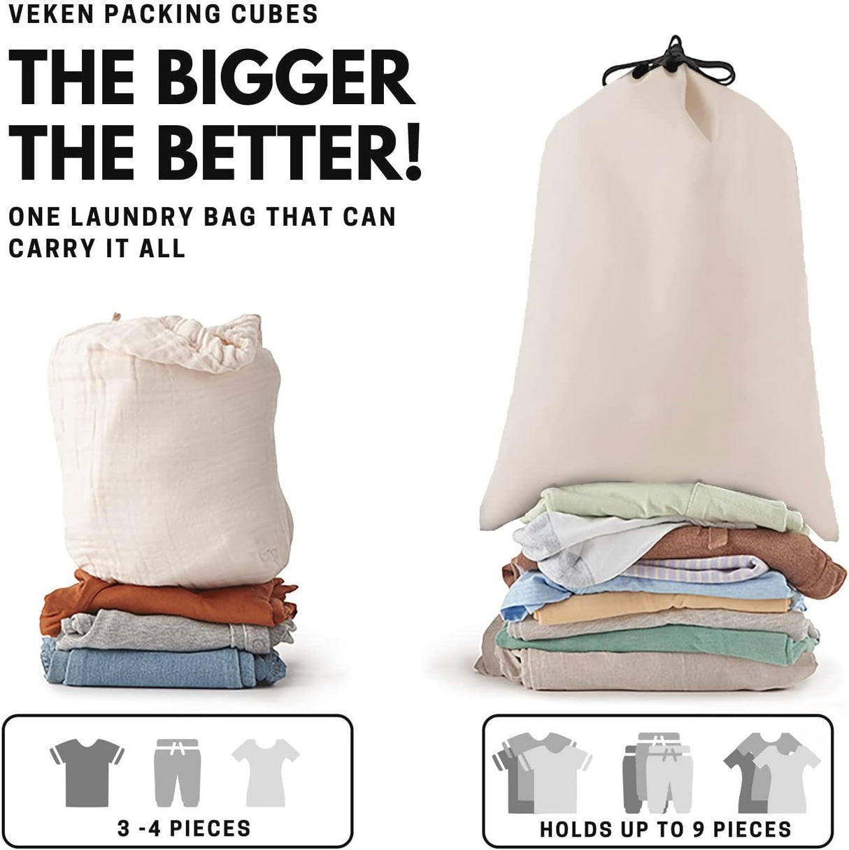 Juego de 8 cubos de embalaje para maletas