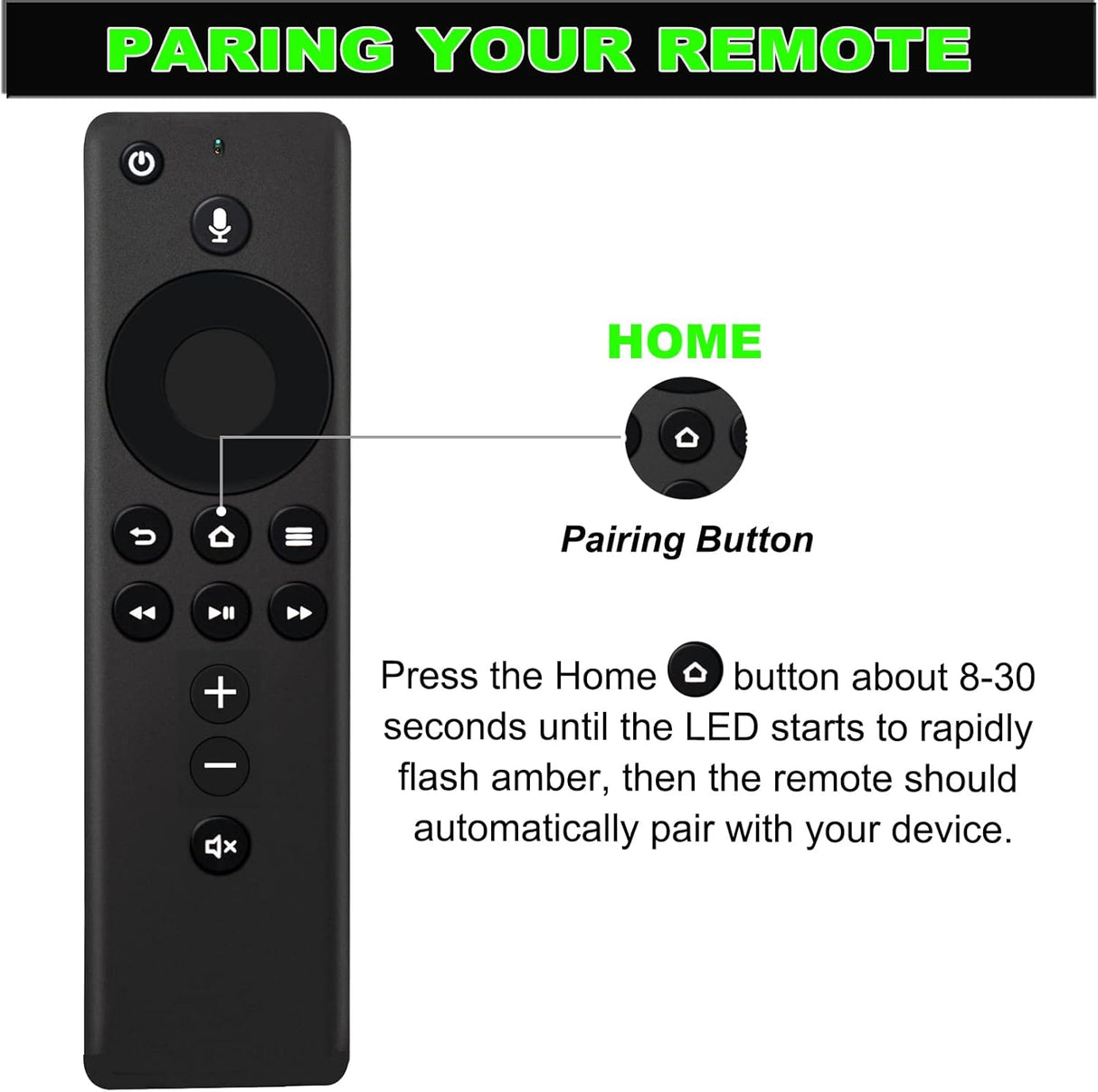 Control Remoto L5B83H para Amazon TV Stick y Cube, 4K