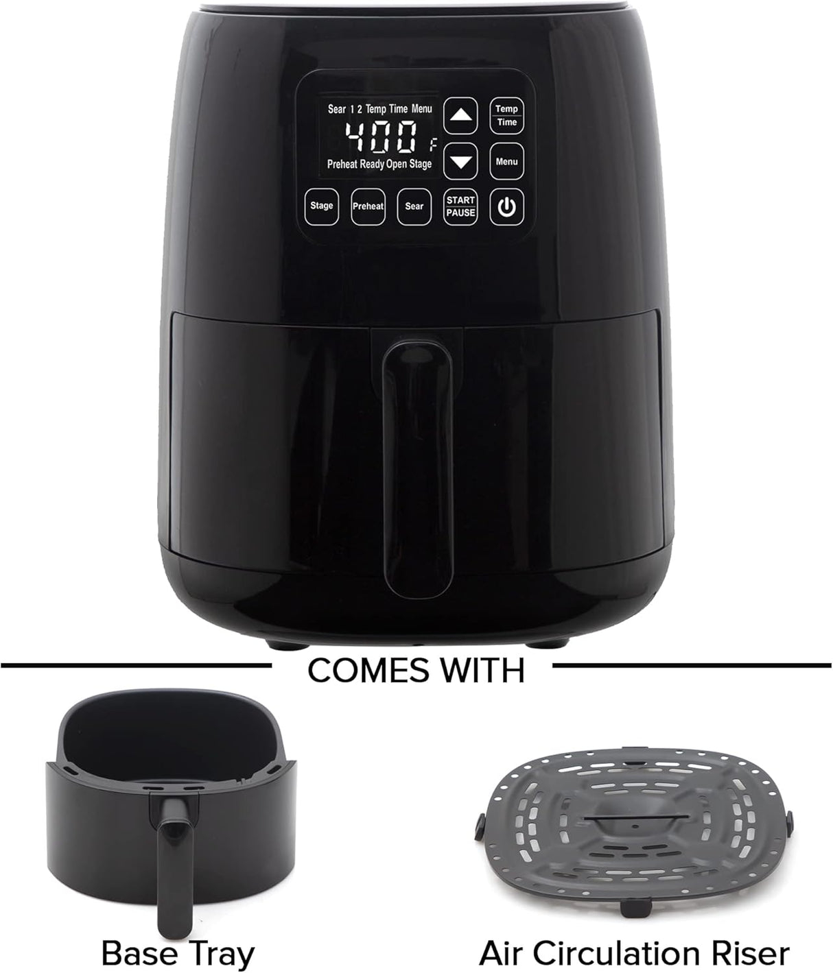 Freidora de aire Nuwave Brio 2.6 Qt, pantalla táctil y segura