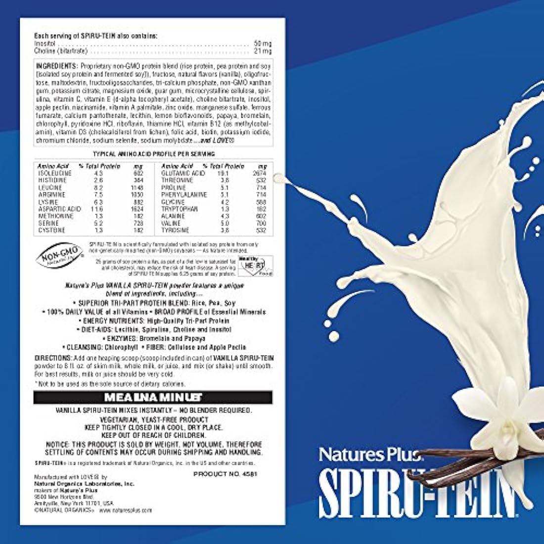 Batido Nature's Plus Spiru-Tein (Spirutein) - Vainilla 2.4