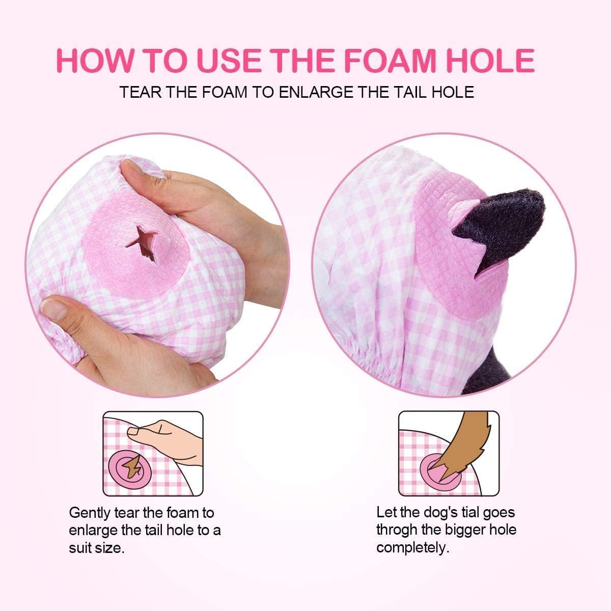 Pet Soft Pañales para perros femeninos –12 piezas (XS, rosa)