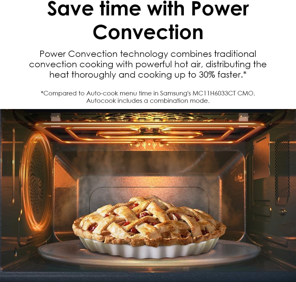 Microondas Samsung 1.2 cu. ft, Convección Air Fry, MC12DB8700CKAA