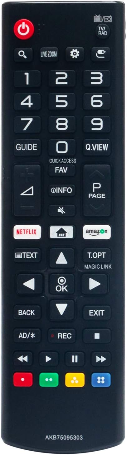 Control remoto AKB75095303 LG Smart TV con Netflix y Amazon