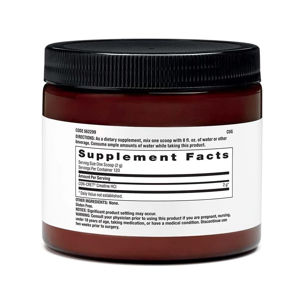 Suplemento Creatina HCl Mejora el rendimiento muscular 240g