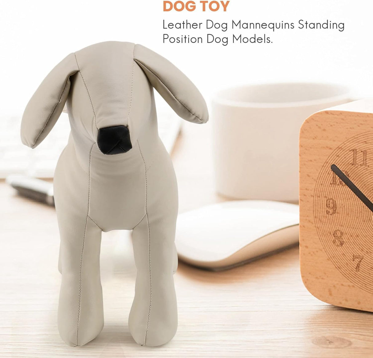 Maniquí de perro de piel, modelo M, para exhibición de mascotas