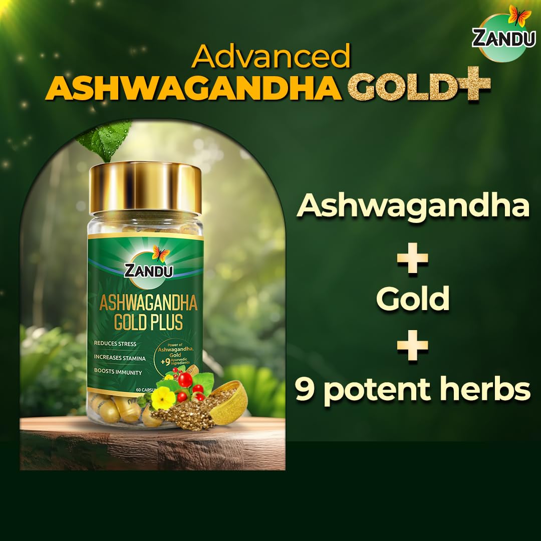 Zandu Ashwagandha Gold Plus: Suplemento Natural Energizante