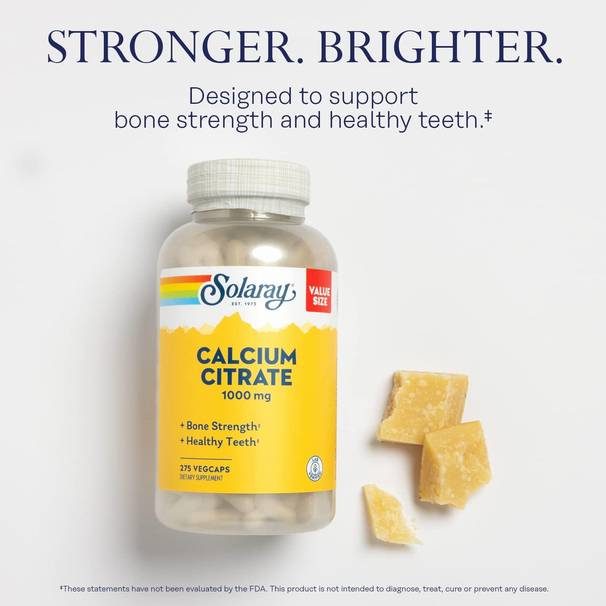 Citrato de calcio suplemento para fuerza ósea y nervios