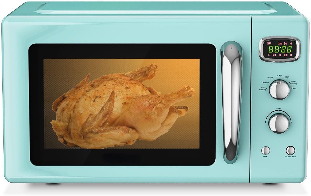 Horno Microondas Compacto 0.9 Cu.ft, 900W, 5 Potencias, 25L