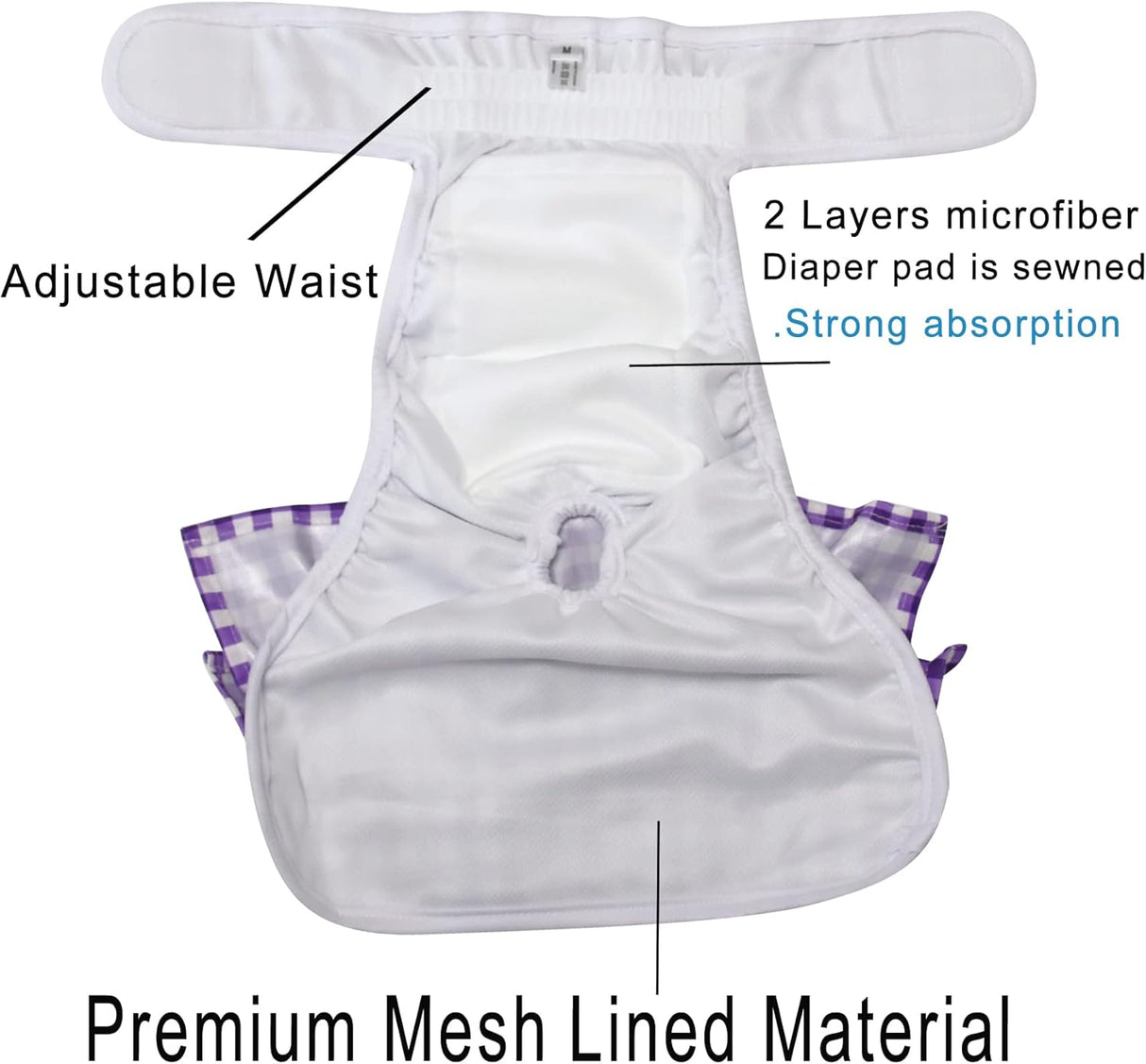 JoyDaog Paquete de 3 pañales para perros pequeños de primera calidad