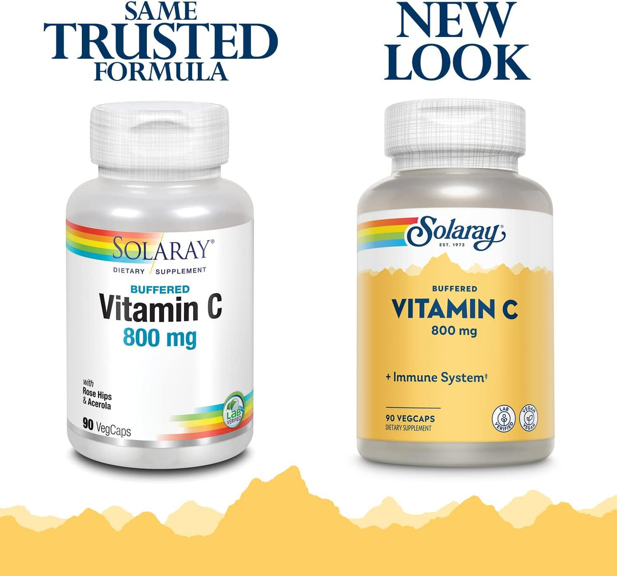SOLARAY Vitamina C tamponada de 800 mg con escaramujos