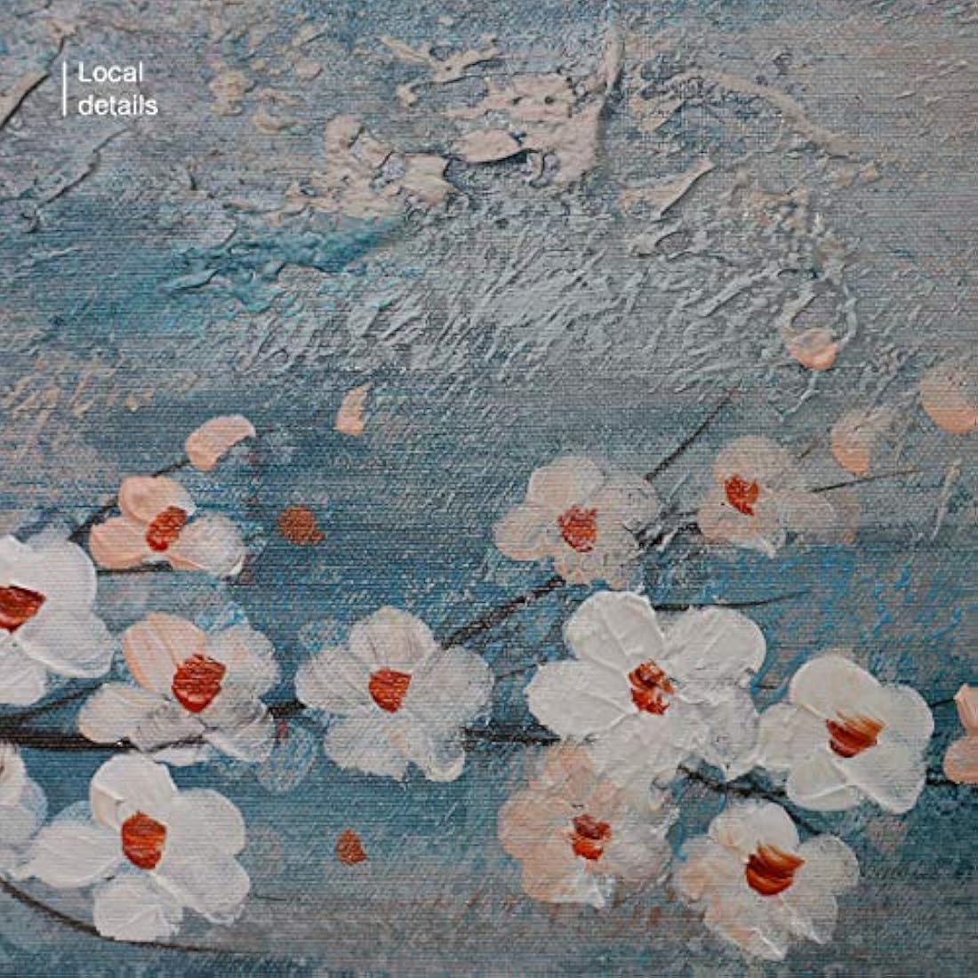 Cuadro de pared extragrande pintado a mano enmarcado al óleo