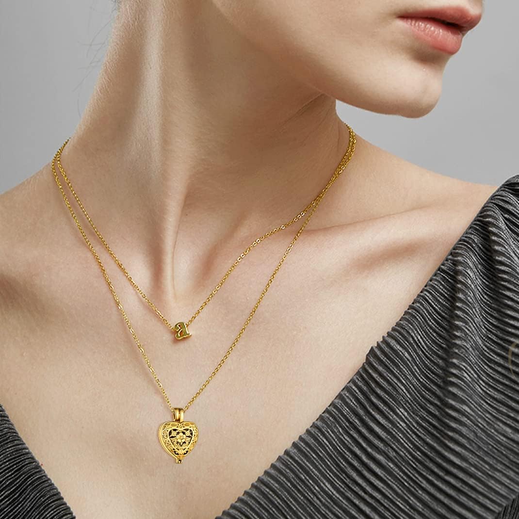 Collar de acero inoxidable, piedra de nacimiento, Dorado