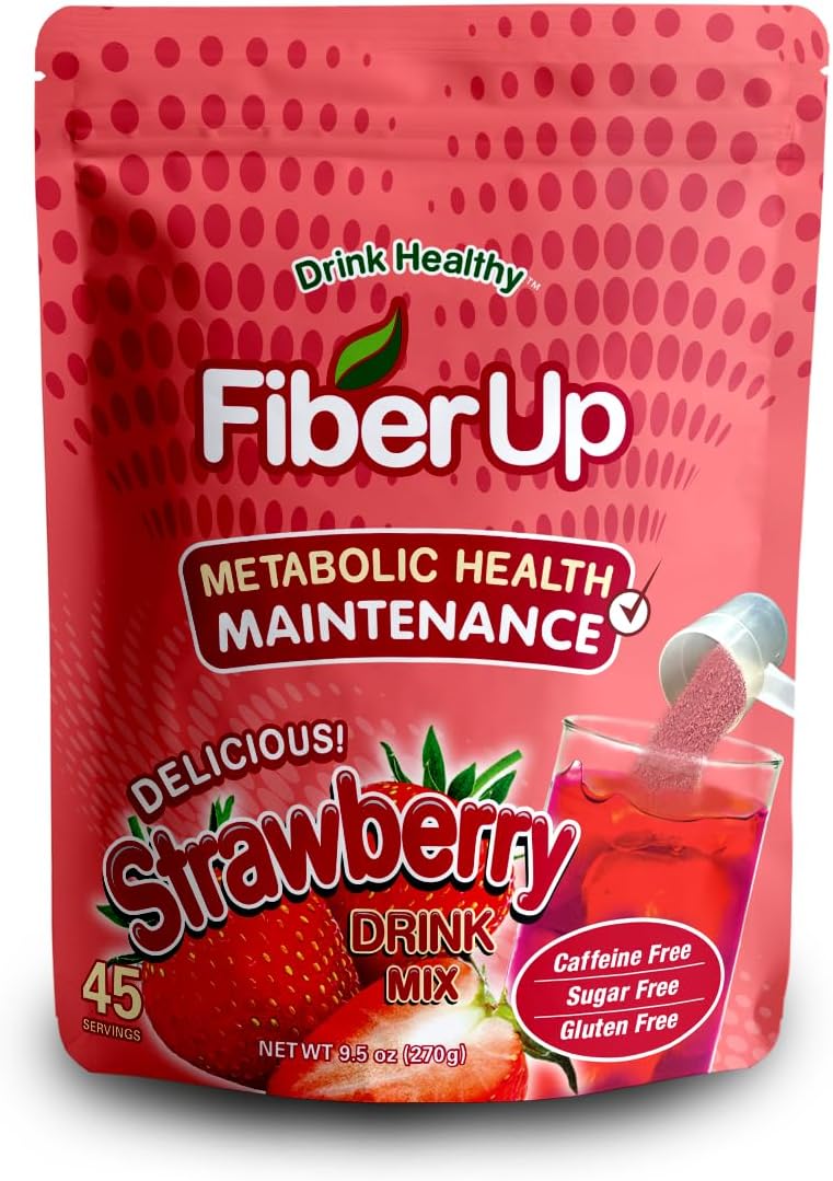 Delicioso suplemento de fibra soluble prebiótica fresa