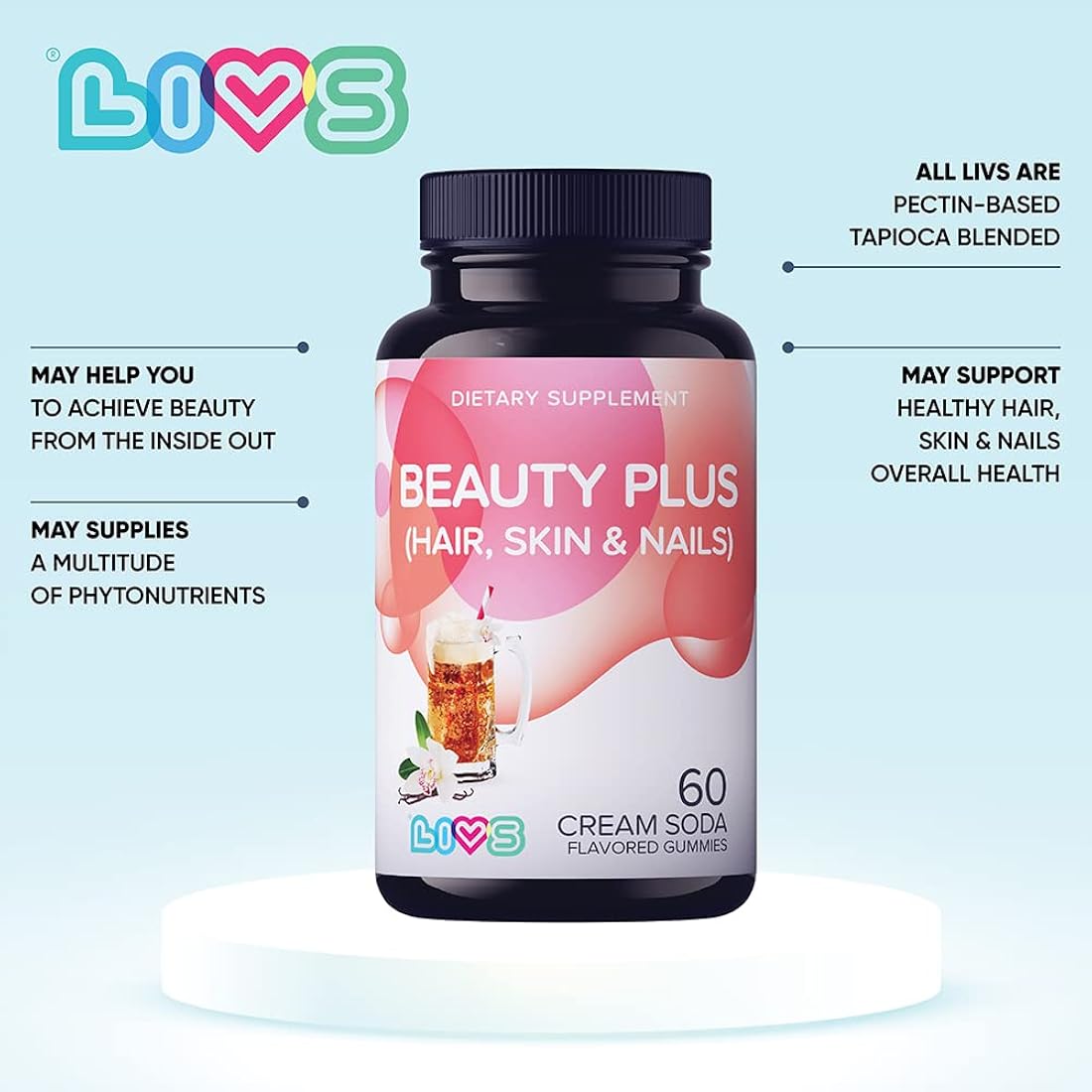 Suplemento Gomitas para cabello, piel y uñas de biotina