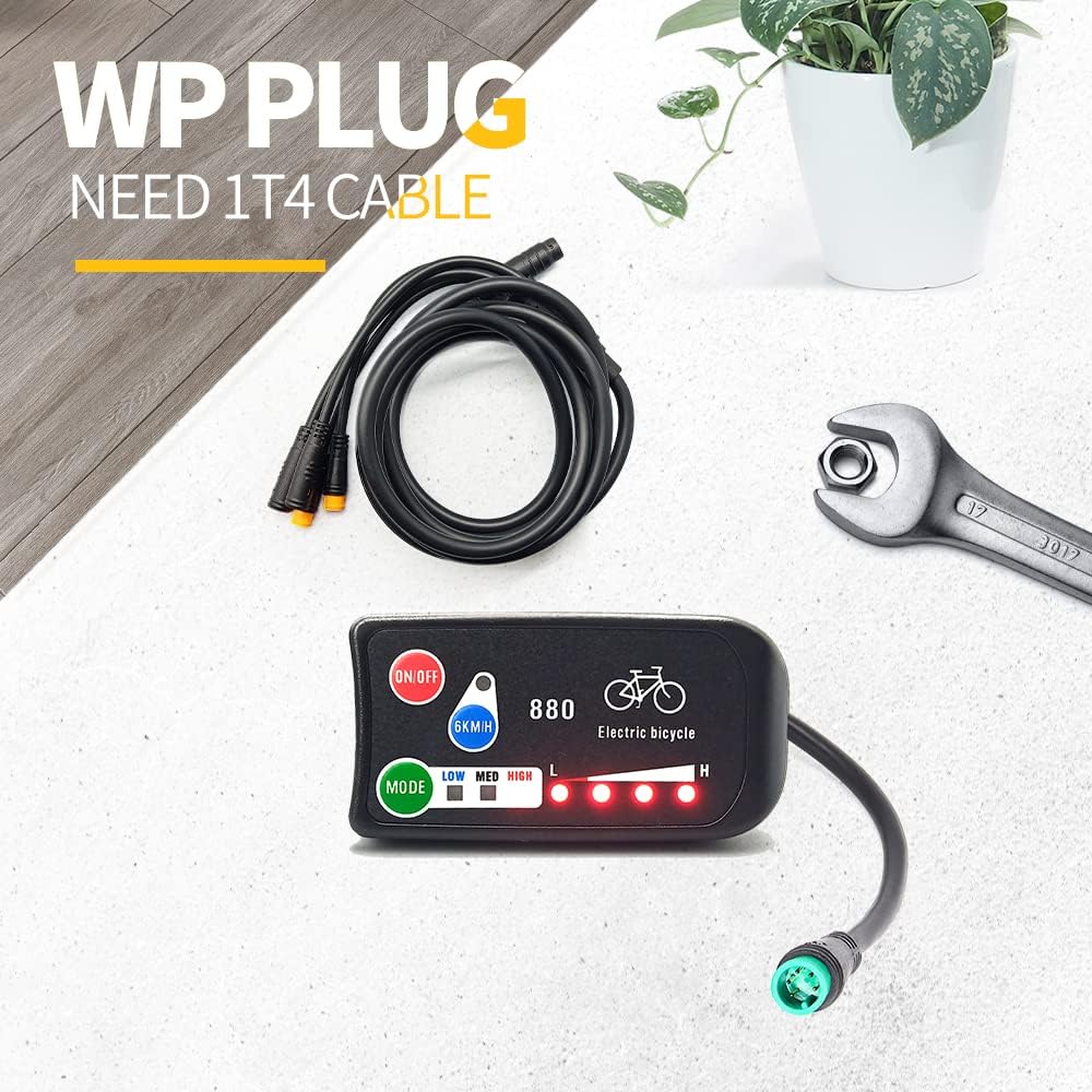 Pantalla de Bicicleta Eléctrica KT LED-880, 36V 48V, Accesorios