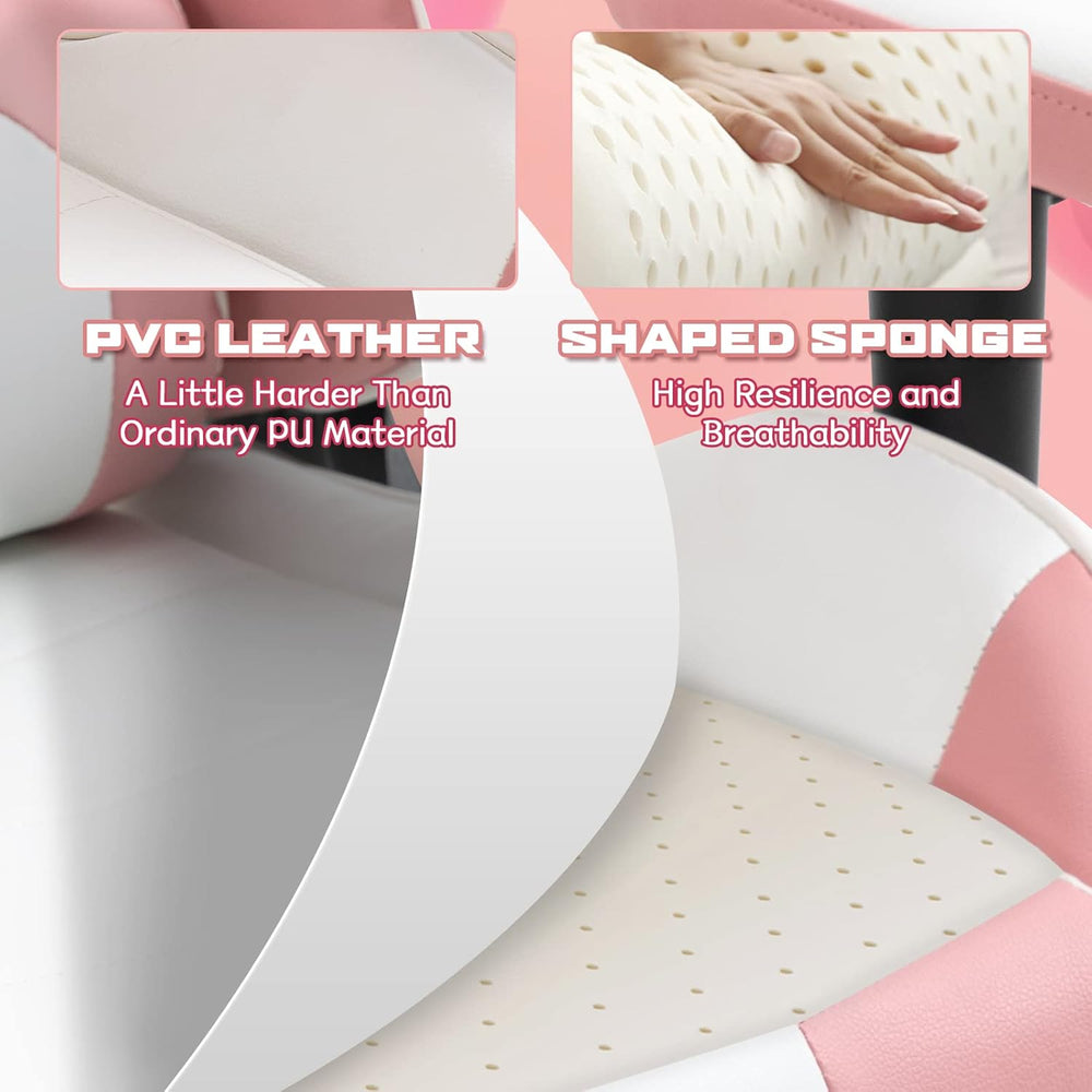 Sillas Gamer con reposapiés y soporte lumbar ECOTOUGE