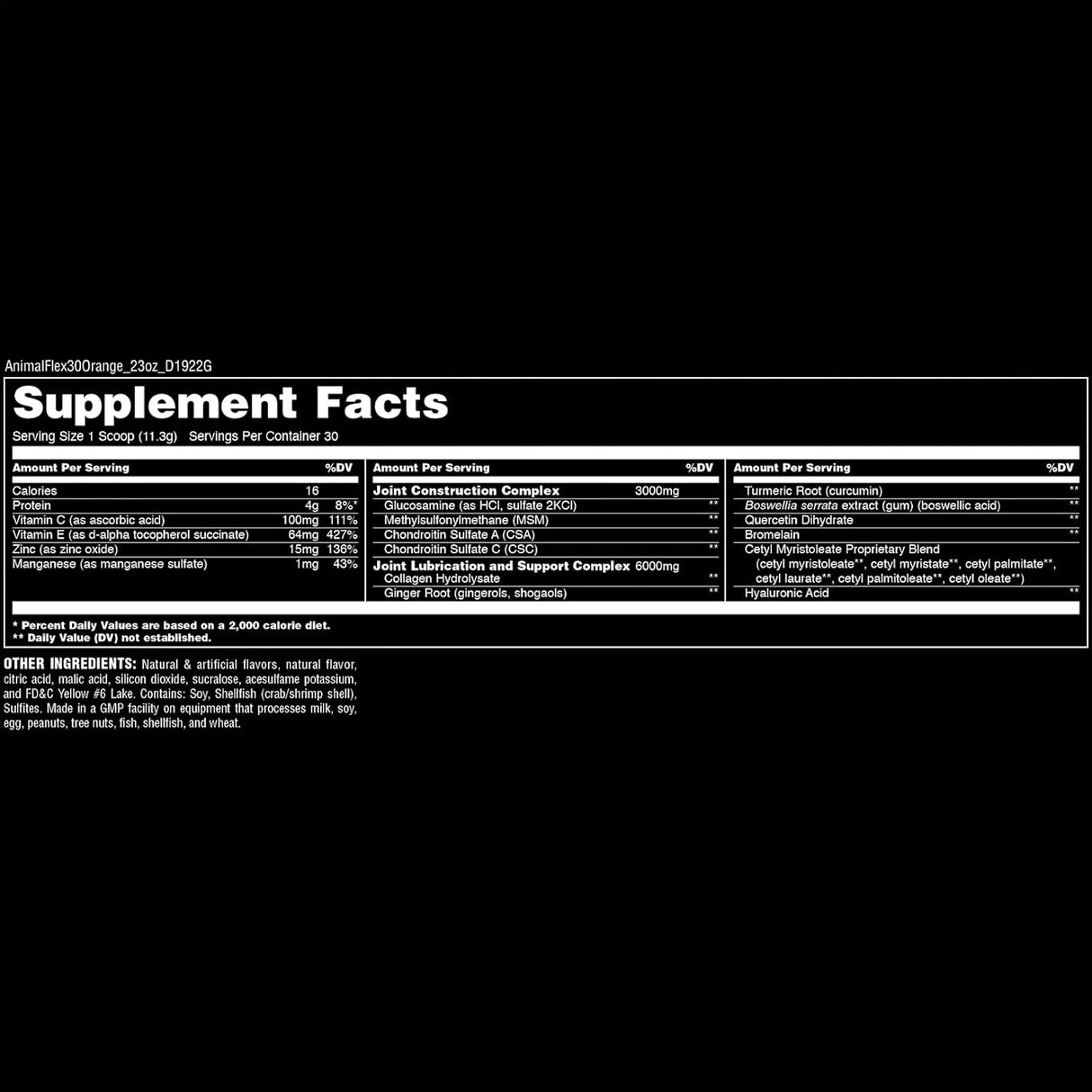 Animal Flex Suplemento completo todo en uno curcumina