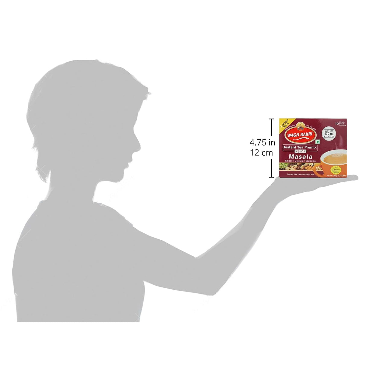 Té Masala Instantáneo Wagh Bakri | 10 Sachets 140g