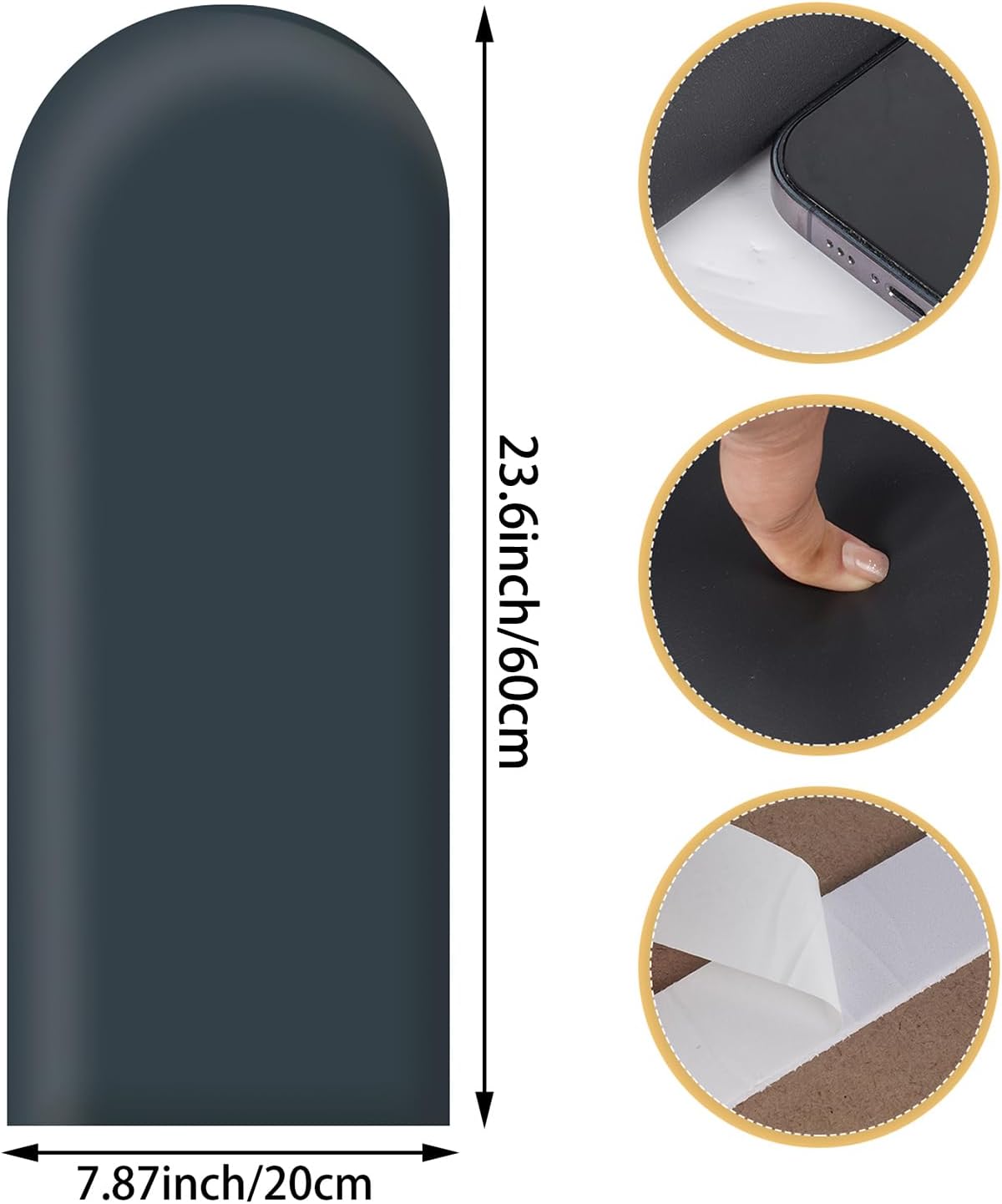 Paneles de Pared Acolchados para Niños, 4pcs, 23.6''x7.87