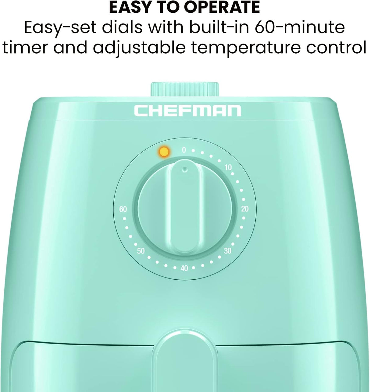 Freidora de Aire Chefman TurboFry 2 Qt, Sin Aceite, Timer 60 Min