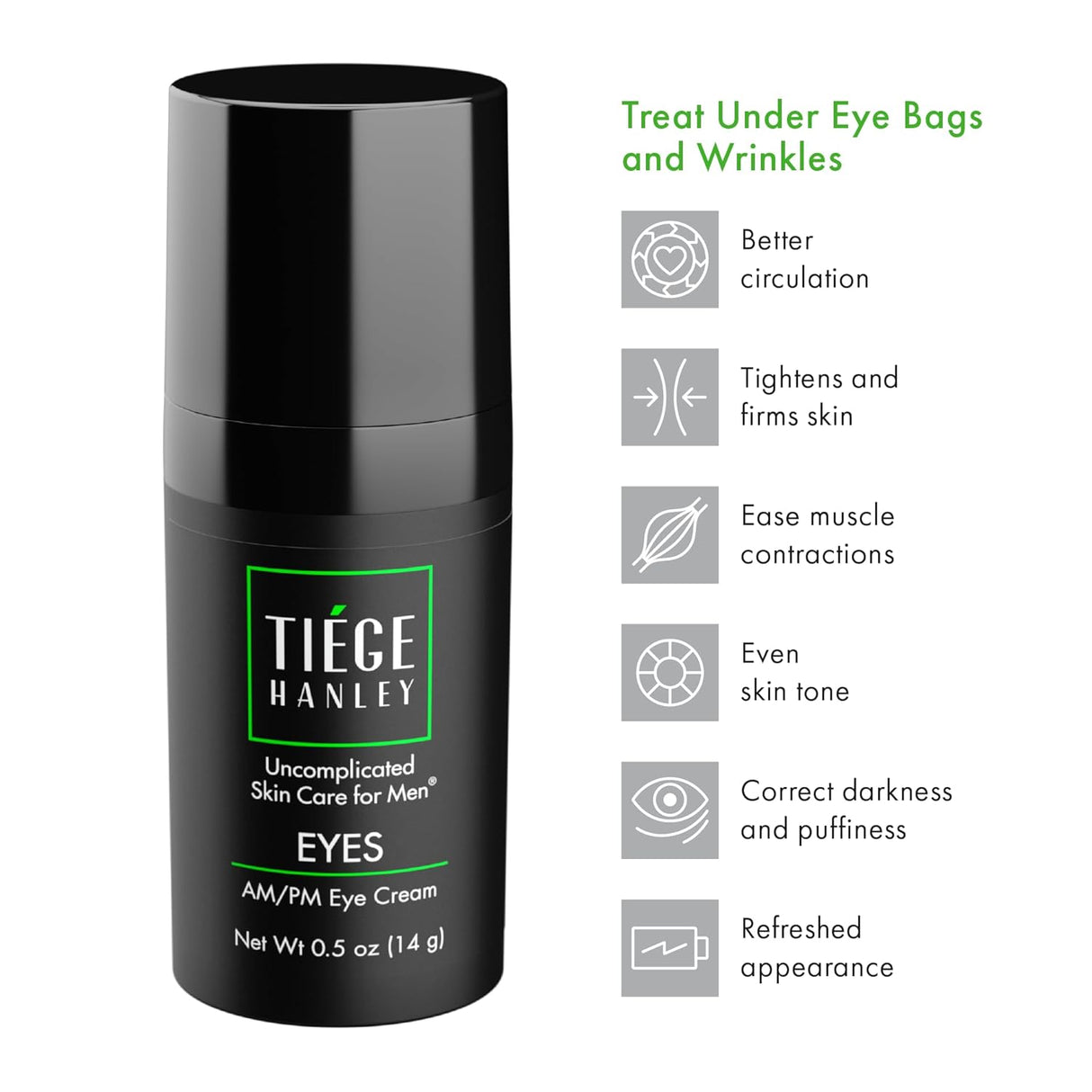 Crema de ojos para hombres Tiege Hanley