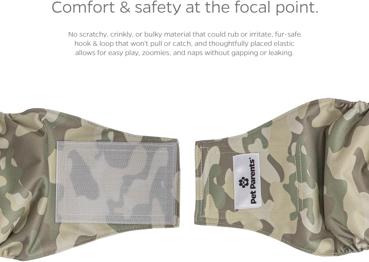 Pet Parents Bandas para el vientre lavables de alta calidad camuflaje