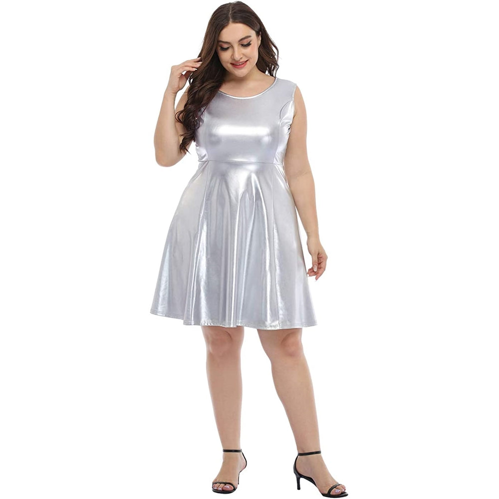 Disfraces de alienígena metálico brillante talla 1x