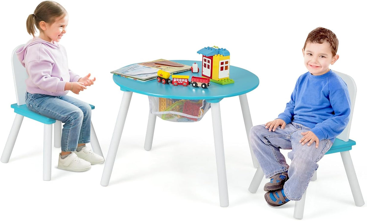 Juego de mesa y silla para niños de malla central muebles