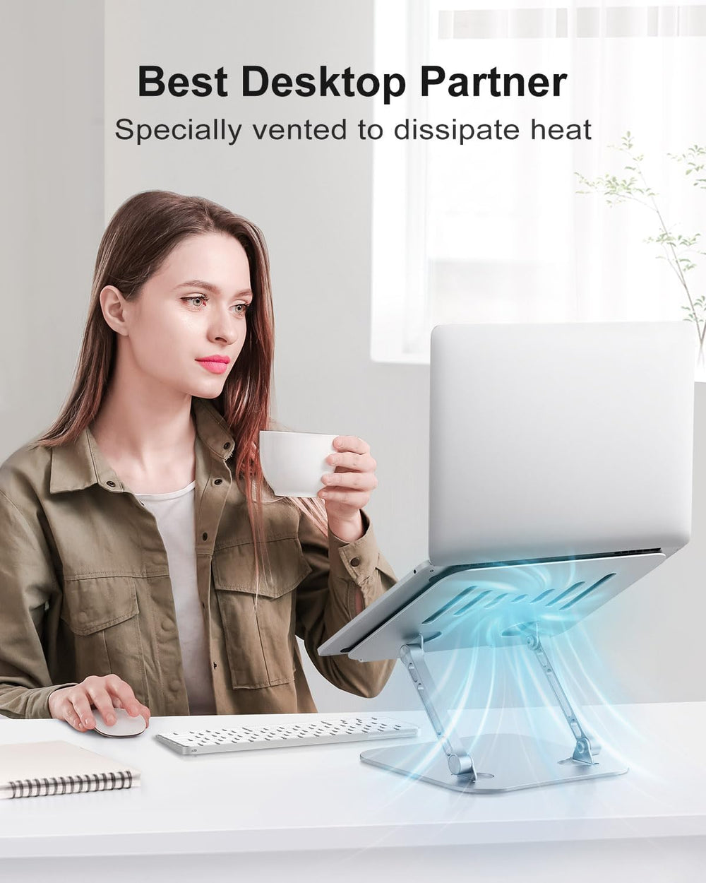 Soporte ergonómico de aluminio para computadora 03 JUANWE