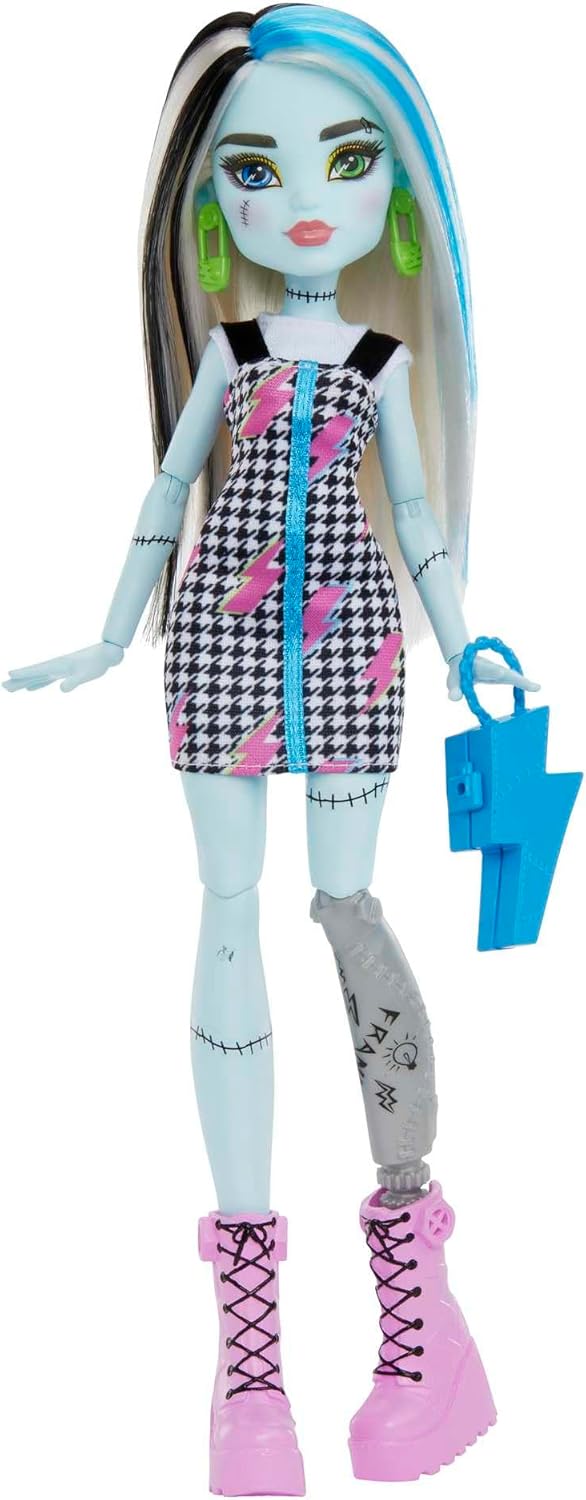 Muñeca Frankie Monster High con 10+ Juntas Flexibles 4+ Años