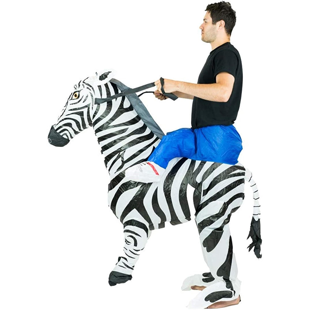 Disfraz inflable de cebra talla única para adultos