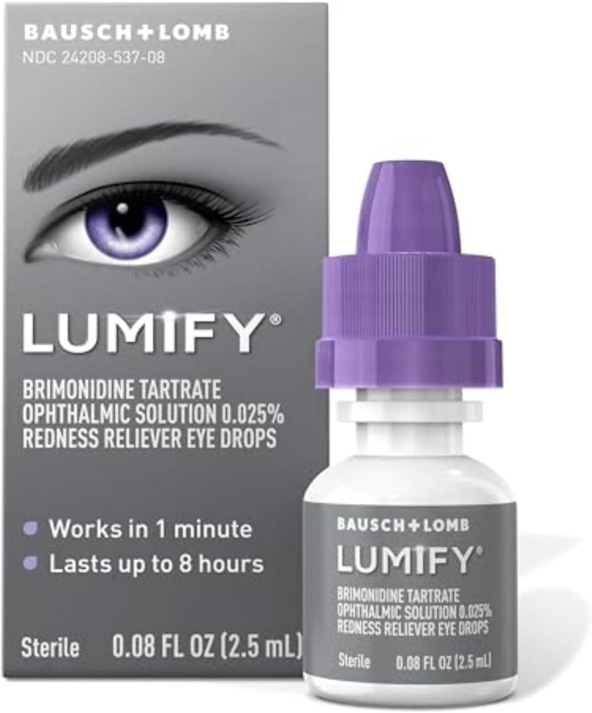 Gotas para ojos LUMIFY, alivio en 0.08 oz (2.5 ml)