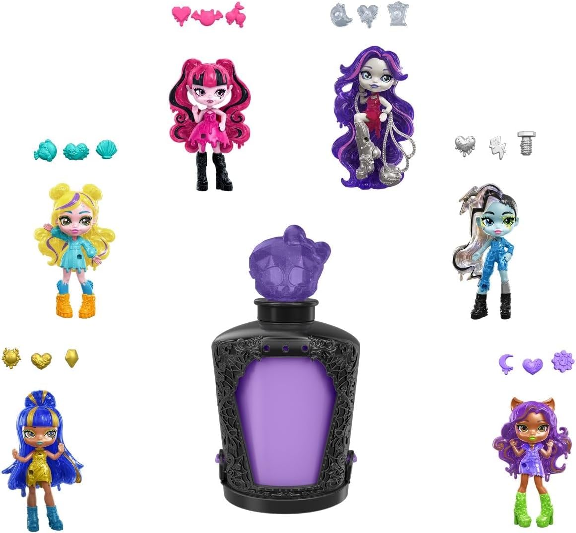 Monster High Mini Muñecas en Estuche, Set Completo de 6