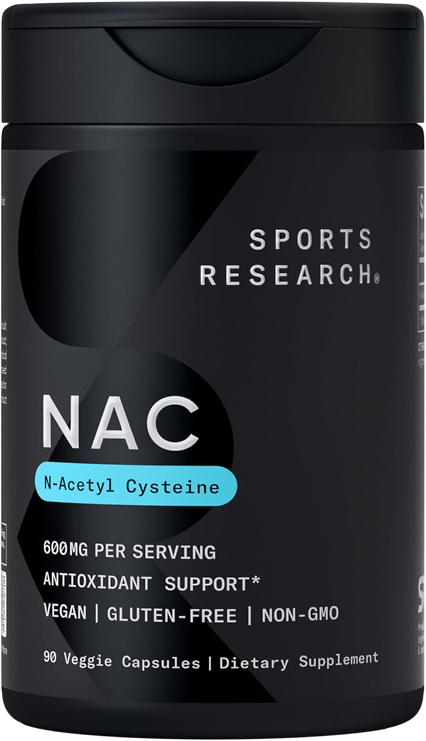 N-Acetil L-Cisteína 600mg - Sports Research, 90 Veggie Caps