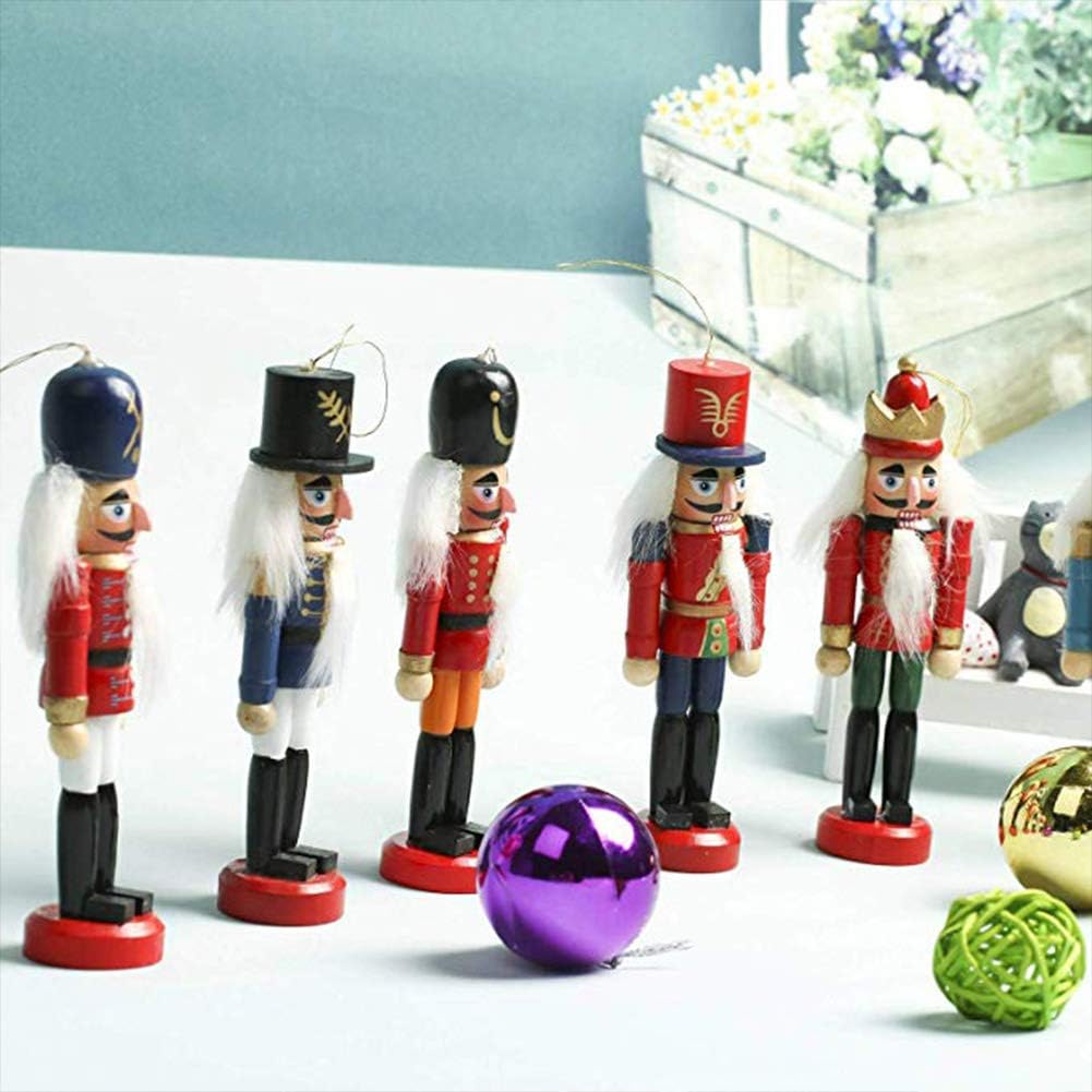 Adornos de Navidad Nutcracker BlueSpace, set de 5 para árbol