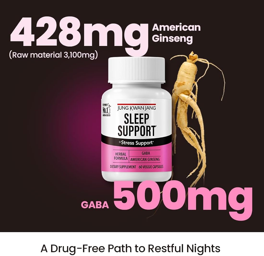 Suplemento Sleep Support Gaba Complex de 500 mg con ginseng