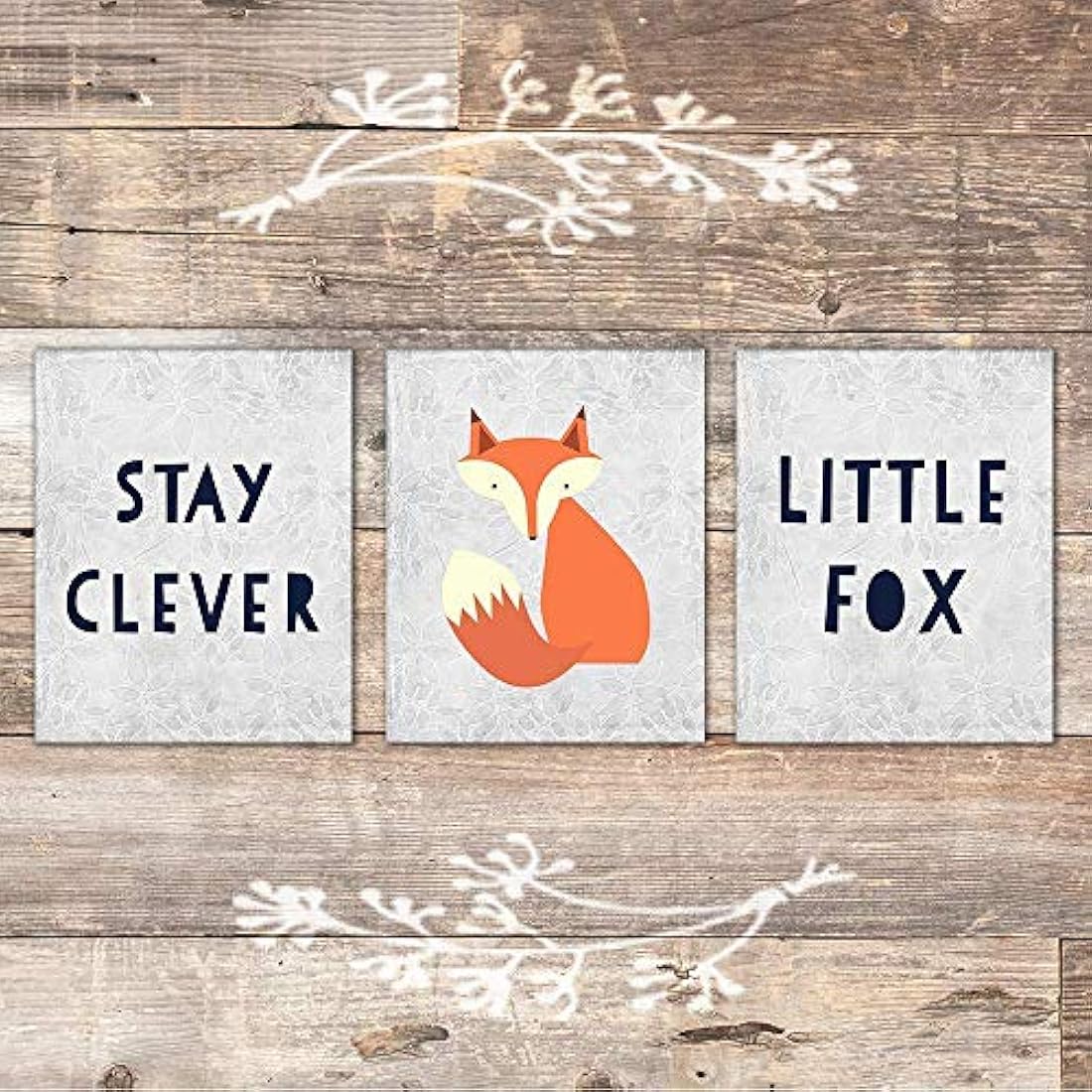 Stay Clever Little Fox Art Prints (Juego de 3)- Sin marco
