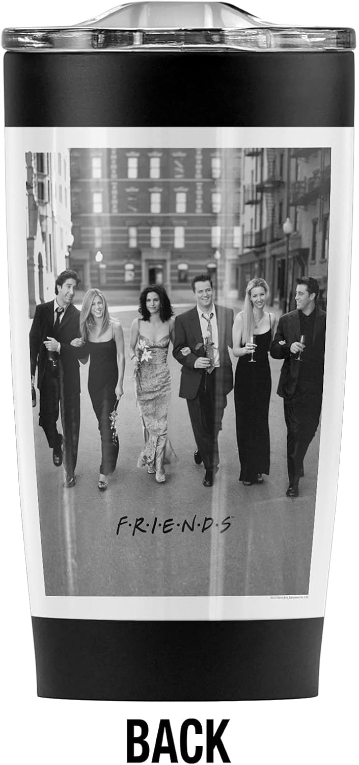 Taza de Acero Inoxidable 20 oz, Friends, Aislada, Tapa a Prueba