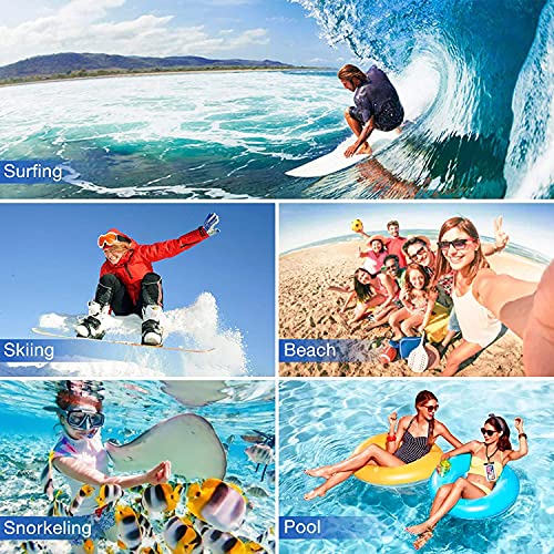 ProCase Funda universal impermeable para teléfono compatible con iPhone 13 Pro Max Mini, 12 11 Pro Max XR XS X 8 7 6S Plus SE, Galaxy S21 S20 S10 S9 Note 10 9 Pixel hasta 7 pulgadas, paquete de 2, negro/azul